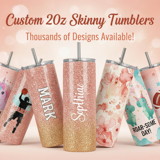 Custom Tumbler 20oz Skinny